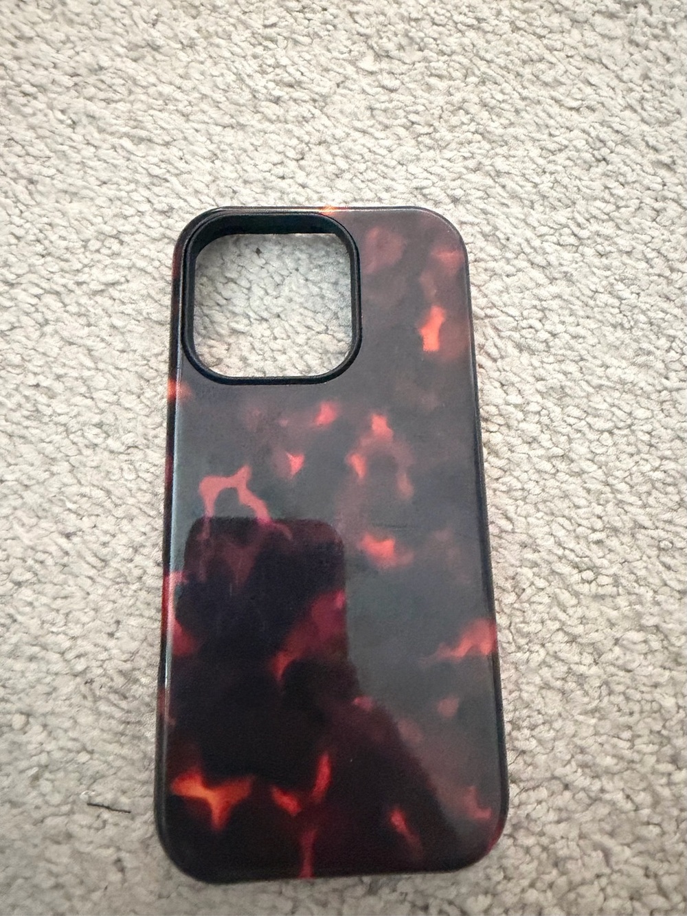 Tortoiseshell Pattern iPhone 16 Pro Case - Black & Brown